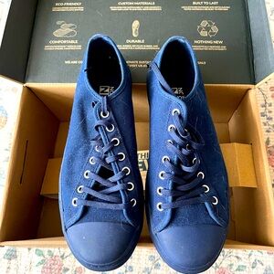 Nothing New Navy Blue Classic Low Top Canvas Sneakers Sz 8 Never Worn